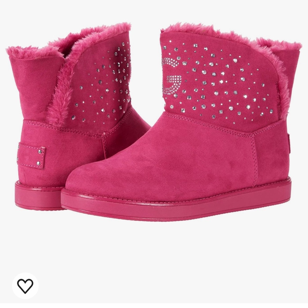 Faux fur booties, size 6